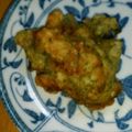 ami1106's cooksnap of when they made 茄子と鶏ひき肉の天ぷら.