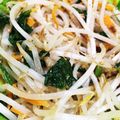 Nana777's cooksnap of when they made レンジde♡もやしとほうれん草のナムル.
