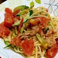 deepsnow★'s cooksnap of when they made 和えるだけ☆簡単トマトの冷製パスタ.