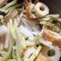 okomeokome's cooksnap of when they made 大根・きゅうり・オクラ・ちくわのゴママヨ.