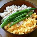 ＊applee＊'s cooksnap of when they made 鶏そぼろの三色丼.