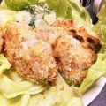 nyachi33's cooksnap of when they made 豚薄切り肉でポテサラカツ☆.