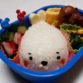 あくび王子まま's cooksnap of when they made ＊キャラ弁＊　おにぎりで簡単アザラシ君★.