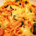 クックR0EVOY☆'s cooksnap of when they made パスタのリメイクピザ風.