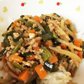 伊達こまち's cooksnap of when they made 簡単！もやしと豚挽肉炒め丼.