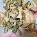 クック5HJJUA☆'s cooksnap of when they made ゴーヤと鶏むね肉の味噌マヨ炒め.