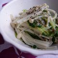 ピンクのたまご's cooksnap of when they made レンチン簡単、貝割れとエノキの温サラダ風.