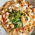 のあめろ♪'s cooksnap of when they made 胡瓜とゆで卵とハムの彩りペペロンチーノ.