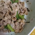 iceｰsand's cooksnap of when they made チャイブ☆豚こま肉の梅肉昆布和え.