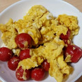 kumachan2007's cooksnap of when they made 簡単◎プチトマトと卵のマヨ炒め.