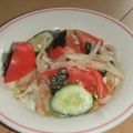 きらり流れ星's cooksnap of when they made ピリッ！トマトきゅうり新玉の和サラダ.
