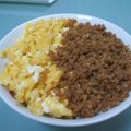 あいMIX's cooksnap of when they made あっという間に～そぼろの2色丼.
