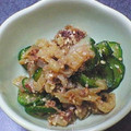 nin's cooksnap of when they made 佐賀の母が作るクラゲときゅうりの胡麻和え.