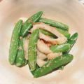 まゆこ♡'s cooksnap of when they made スナップえんどうと竹輪のわさび胡麻和え.