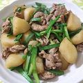 moruchama's cooksnap of when they made ヘルシー！ノンオイル！にら肉じゃが！.