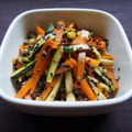 Nuravy's cooksnap of when they made ズッキーニと人参の黒胡麻和え.