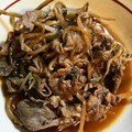 kisanta's cooksnap of when they made 牛肉とごぼう、もやしのすき焼き風煮.