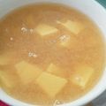 まいmama0322's cooksnap of when they made 卵豆腐☆の味噌汁♪卵豆腐のつるつるが美味.