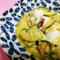 あきたびじょん's cooksnap of when they made ピリ辛ズッキーニチーズ卵とじ.
