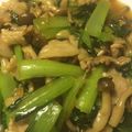 まめぽ's cooksnap of when they made 豚肉としめじと小松菜の甘辛煮.