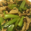 まめぽ's cooksnap of when they made 豚肉としめじと小松菜の甘辛煮.