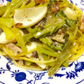 r_ramy's cooksnap of when they made 蕪と蕪の葉とピーマンの梅肉和風パスタ.