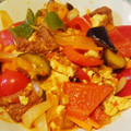 夢見屋有珠's cooksnap of when they made 厚揚げと夏野菜のトマトガーリック煮込み♪.