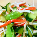 クックHHEMYR☆'s cooksnap of when they made 絹さやとカニかまの和え物.