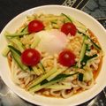 ジョングレ's cooksnap of when they made 夏休みのお昼に☆温玉冷やしうどん.