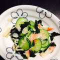 しゅうゆうけいはる母's cooksnap of when they made ワカメと胡瓜の酢の物(洋風仕立て).