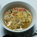 まりっぺ☆0223's cooksnap of when they made 簡単◎玉えのカニカマ朝スープ.