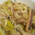 ナラベル's cooksnap of when they made アスパラといかときのこのバターポン酢炒め.