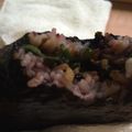 しゅうう's cooksnap of when they made 万願寺甘とう塩昆布炒めおにぎらず.