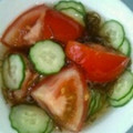 amileamila's cooksnap of when they made きゅうりとトマトのもずく酢和え.