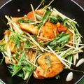 ranka．ｔ's cooksnap of when they made たっぷり水菜と鳥むね肉の キムチあえ☆.