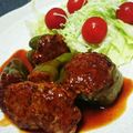 爽やかさん's cooksnap of when they made 甘酢タレでトロ～り☆ピーマンの肉詰め♪.