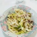 ナッツ☆だよ's cooksnap of when they made 冷凍うどんで春キャベツと豚肉焼きペペロン.