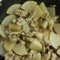 double-rainbow's cooksnap of when they made 大根と豚肉の甘辛炒め物.