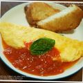 ｺﾛﾆｬﾝ's cooksnap of when they made ふわとろ！ トマトのチーズオムレツ♫.