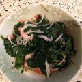 あき0304's cooksnap of when they made モロヘイヤとカニかまのおひたし.