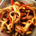 ちょーそかべ's cooksnap of when they made 冷凍うどんで、簡単焼きうどん！.