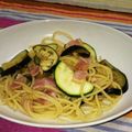 幸バナナ's cooksnap of when they made なすとズッキーニのパスタ.