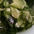 クック瞳's cooksnap of when they made 胡麻油入り〜☆きゅうりとわかめの酢の物.