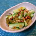 nekoland's cooksnap of when they made ＊胡瓜とザーサイの和え物＊.