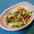 nekoland's cooksnap of when they made ＊胡瓜とザーサイの和え物＊.