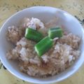 luvhuey's cooksnap of when they made オクラとジャコの簡単チャーハン.