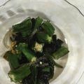 ココキキララ's cooksnap of when they made わかめとオクラの酢の物（生姜入り）.