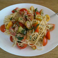 ポニーリボン's cooksnap of when they made 和えるだけ^ ^トマトとツナの冷製パスタ.