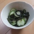 きらり流れ星's cooksnap of when they made 簡単 きゅうりとわかめの酢の物☆.