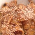 四季が巡るの速過ぎる's cooksnap of when they made 簡単☆泡ふわカリカリ豚肉丼.